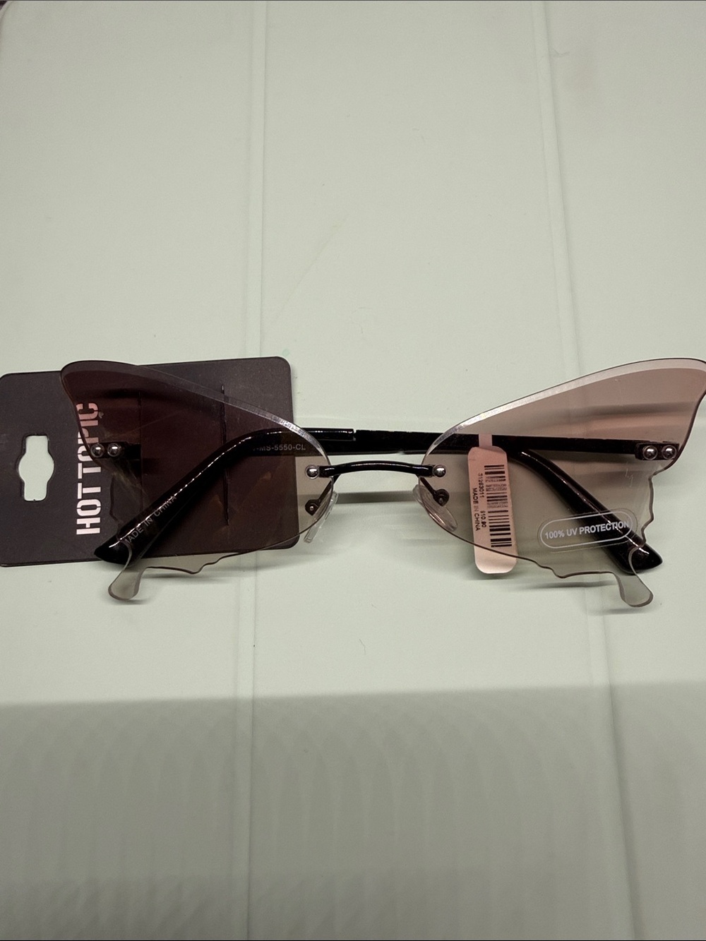Hot Topic Butterfly Rimless Sunglasses - Pink/Purple Gradient
